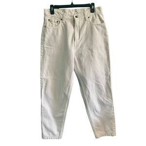 Levi's Women's 561 White Loose Fit Straight High Rise Mom Jean Size 12